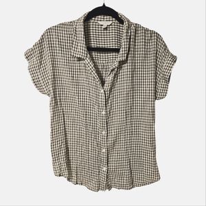 Lucky Brand womens button down check top